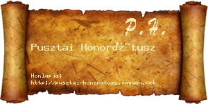 Pusztai Honorátusz névjegykártya